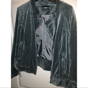 BNCI Green Velvety Suede Jacket